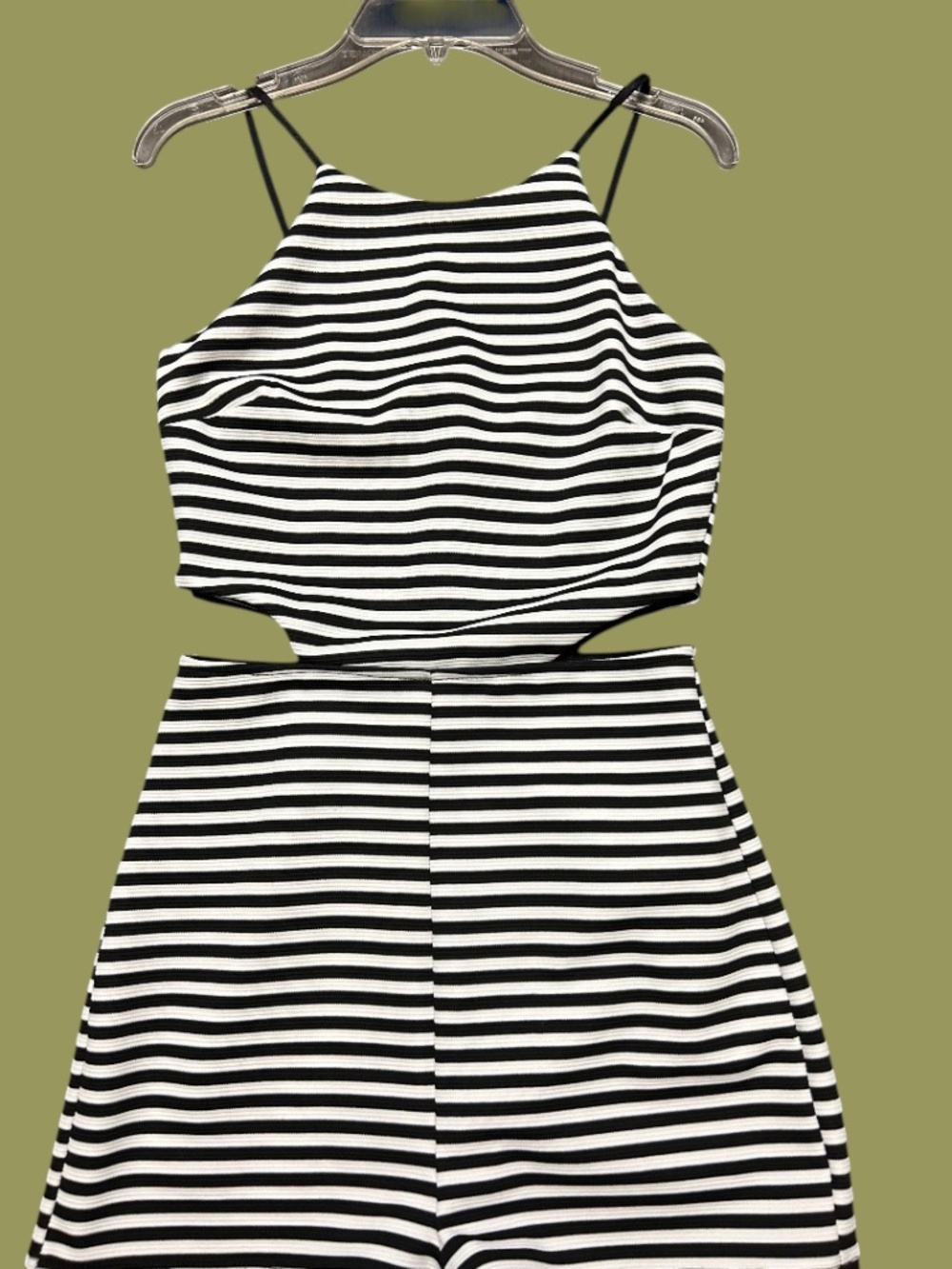 Soprano B&W Stripe Romper